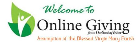 Online Giving button from Assumption of the Blessed Virgin Mary