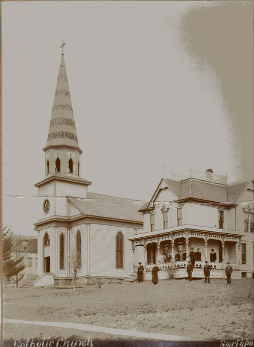 Original St. Elizabeth Church and Rectory Burned in 1904